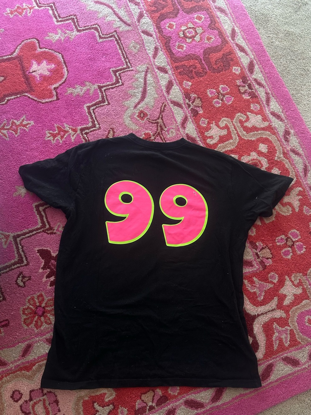 Party Animals Graphic Tee - Black with Neon Print - Picture 4 of 5